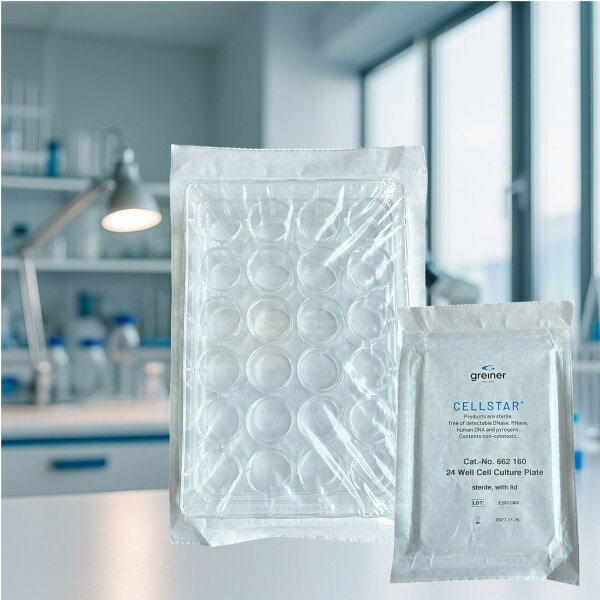 Greiner Bio-One CELLSTAR 662160 24-Well Cell Culture Plate TC-Treated Sterile
