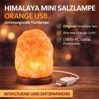 Himalaya Mini Salzlampe Orange USB – stimmungsvolle...