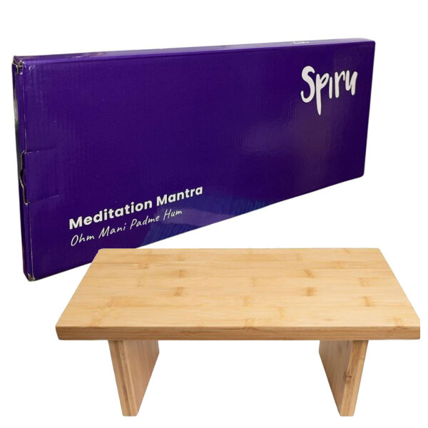 Meditationsbank Bambus klappbar Seiza Fersensitz Yogabank ergonomisch Vajrasana