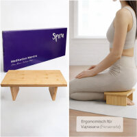Meditationsbank Bambus klappbar Seiza Fersensitz Yogabank ergonomisch Vajrasana