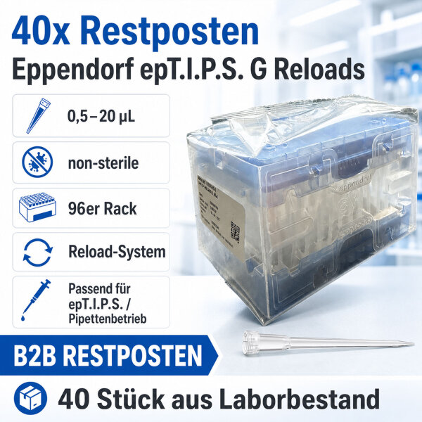40x Eppendorf epT.I.P.S. G Reloads 0,5–20 µL non-sterile 96er Rack