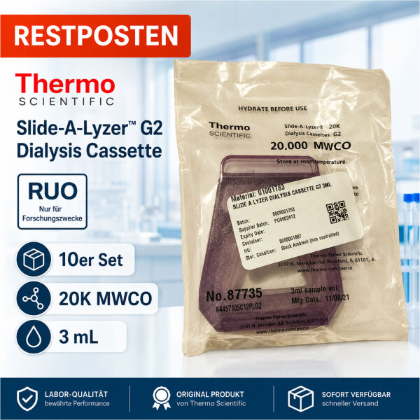 Thermo Slide-A-Lyzer G2 87735 Dialysis Cassette 20K 3 mL RUO