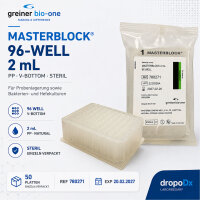 Greiner MASTERBLOCK 96-Well 2 mL steril 780271 | 50...