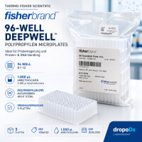 Fisherbrand 96 DeepWell 1mL PP Microplates 12566120...