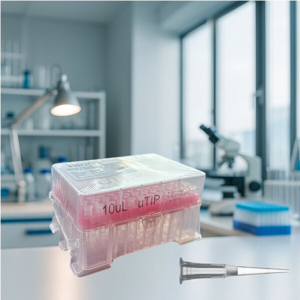 Biotix uTip Universal Pipettenspitzen 0,1–10 µL RNase/DNase-frei 96er Rack