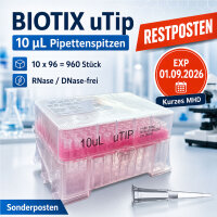 Biotix uTip Universal Pipettenspitzen 10 µL...