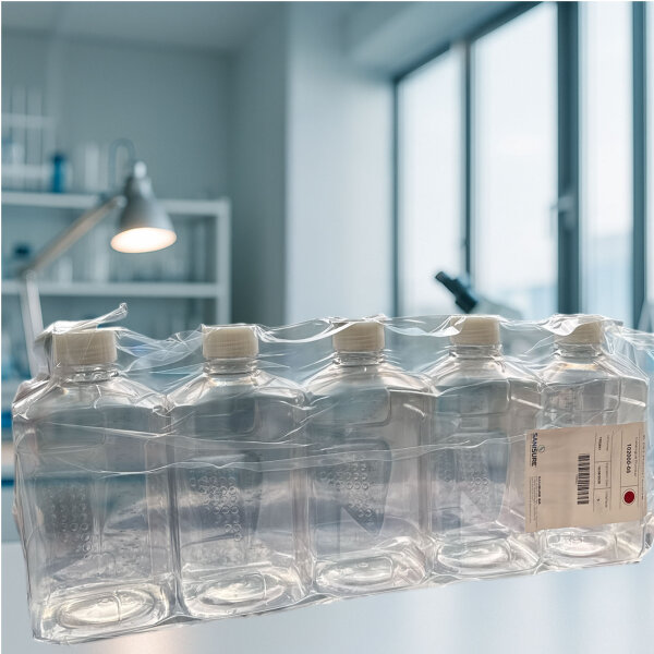 PharmaTainers 2 L PET sterile Flasche – quadratisch – 5er Pack – Gamma steril