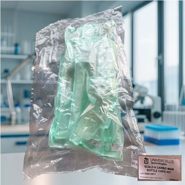 Univercells SCALE-X™ CARBO Bottle Caps Kit | Single-Use Bioprocessing | GMP