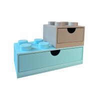 BrickStyle Desktop Organizer mit Schubladen | stapelbar | Büro & Homeoffice Klemmstein