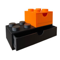 BrickStyle Desktop Organizer mit Schubladen | stapelbar | Büro & Homeoffice Klemmstein