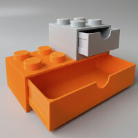 BrickStyle Desktop Organizer mit Schubladen | stapelbar |...