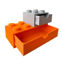 BrickStyle Desktop Organizer mit Schubladen | stapelbar | Büro & Homeoffice Klemmstein