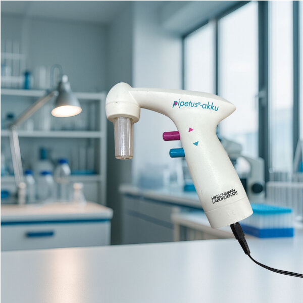Hirschmann Pipetus®-akku Electronic Pipette Controller – tested – incl. PSU
