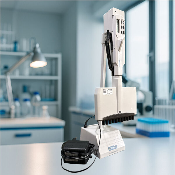 Biohit Proline Electronic 8-Channel Pipette 50-1200 µl incl. Charger Tested