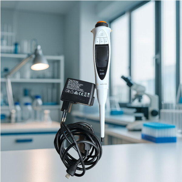 Sartorius Picus 300 elektronische Pipette 30–300 µl geprüft + Netzteil