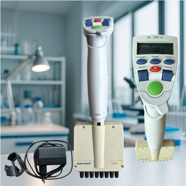 Eppendorf Research Pro 1200 µl 8-Channel Electronic Tested + PSU