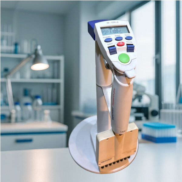Eppendorf Research Pro 50-1200 µL Electronic Pipette with Charging Stand – New Battery – Tested