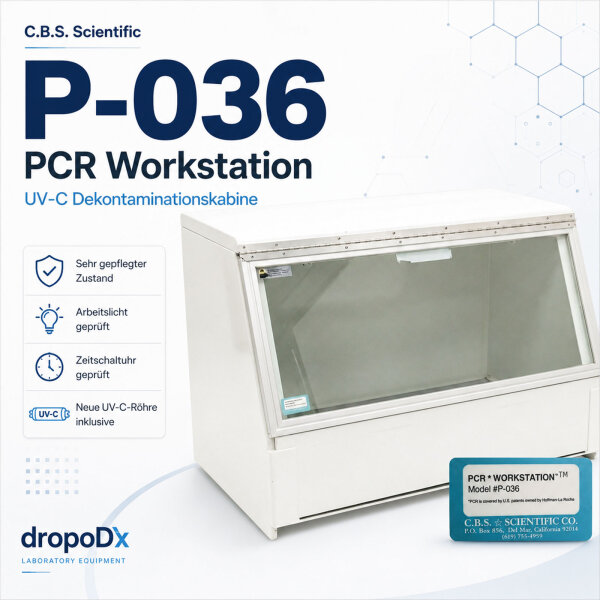 C.B.S. Scientific P-036 PCR Workstation UV-C Dekontamination Labor Kabine