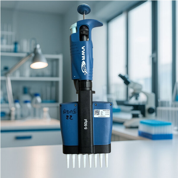 VWR 8-Kanal Pipette 5–50 µl Mehrkanalpipette – geprüft