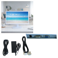 21,5" Full HD LED Monitor Weiß – VGA · DVI · VESA 100 × 100 · 12 V