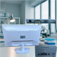 21,5" Full HD 12V Monitor Weiß VGA DVI HDMI Adapter VESA Dental Labor