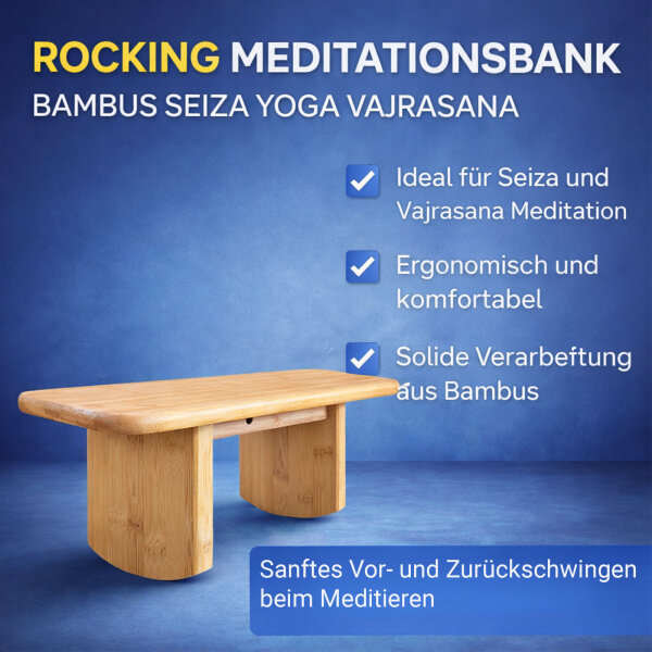 Rocking Meditationsbank Bambus Seiza Yoga Vajrasana Meditation Bench