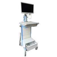 Alphatron AMiS Medikamentenwagen MDS-CL16P mit Monitor, Akku & 16 Fächern