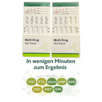 Drogentest Urin 8-fach Selbsttest Schnelltest 5 Tests THC FYL