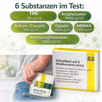 6 Panel Drug Test Urine Rapid Test THC AMP COC OPI MDMA MET 5 pcs