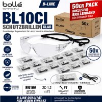 50x Bollé BL10CI Schutzbrille klar inkl...