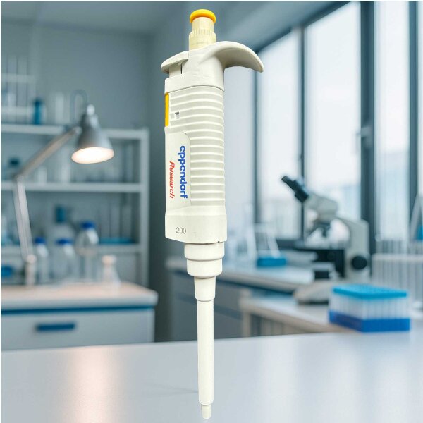 Eppendorf Research 200 Pipette 20–200 µL variabel geprüft Laborauflösung