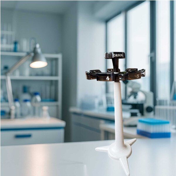 Gilson Pipette Carousel Stand for 7 Pipettes Used with Visible Wear