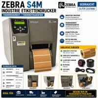 Zebra S4M Industrie Etikettendrucker Thermodirekt...