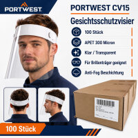 Portwest CV15 APET Gesichtsschutzvisier 300 Micron klar...
