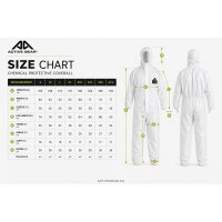 10x ACTIVE GEAR X551 Disposable Coverall XXL Protective Suit Type 5/6