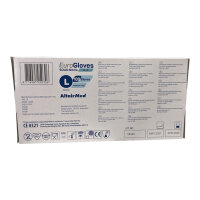 500 Blue Nitrile Gloves Size L Powder Free 5x100 AltairMed Shelf Life Reached