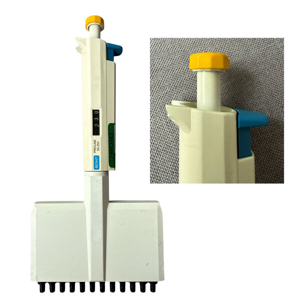 Biohit Proline Mehrkanalpipette 12-Kanal 50–250 µL – Fingerauflage beschädigt