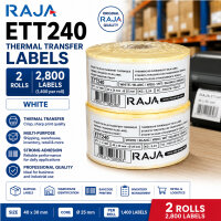 2x RAJA ETT240 Thermotransfer Etiketten 40 × 30 mm...