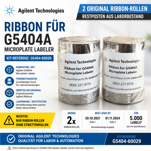 2× Agilent Ribbon für G5404A Microplate Labeler | G5404-60029 | Restposten