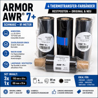 4× ARMOR AWR® 7+ Thermotransfer-Farbband...