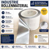 Industrie Rollenmaterial 78 mm Metallfolie 3" Kern...