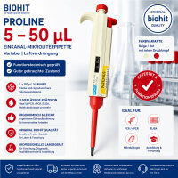 Biohit Proline 5–50 µL Einkanalpipette...