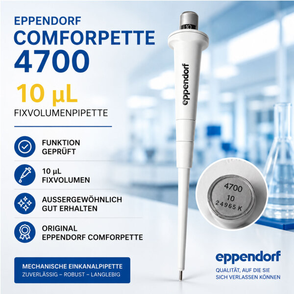 Eppendorf Comforpette 4700 10 µL Fixed Volume Pipette Tested