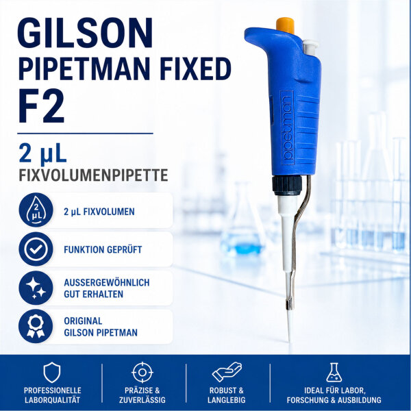 Gilson PIPETMAN Fixed F2 2 µL Single Channel Pipette Tested