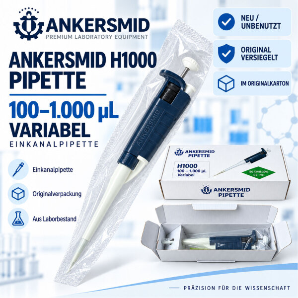 Ankersmid H1000 Pipette 100–1.000 µL variabel – NEU – OVP
