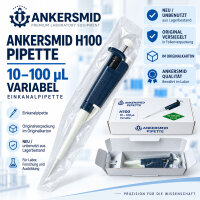 Ankersmid H100 Pipette 10–100 µL variabel...