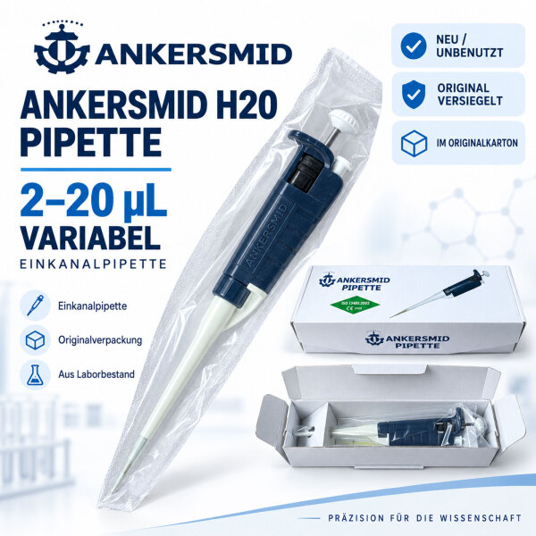 Ankersmid H20 Pipette 2–20 µL variabel – NEU  – OVP