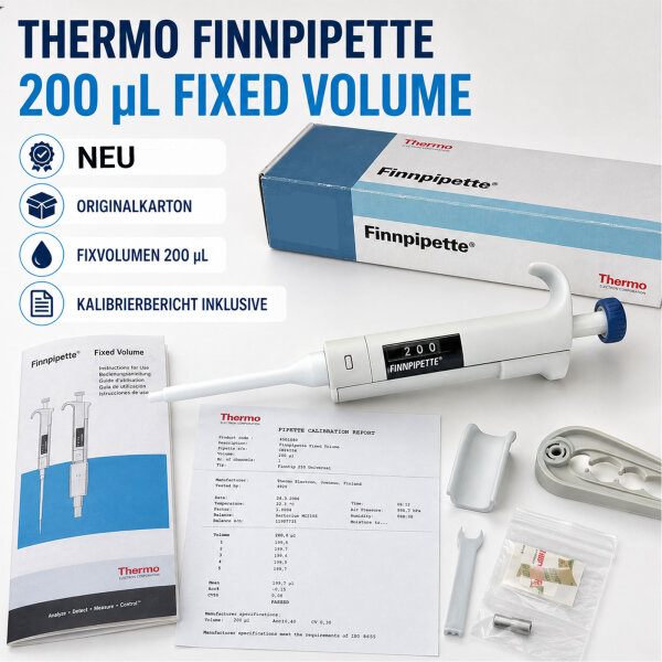 Thermo Electron Finnpipette 200 µL Fixvolumen – NEU – Cat. 4501080