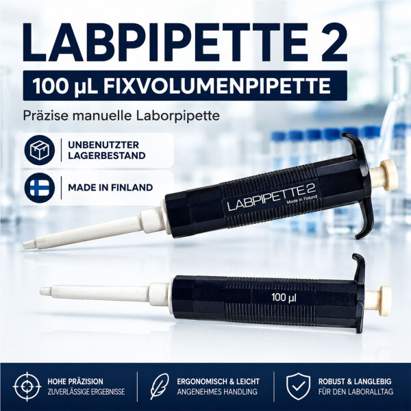 LABPIPETTE 2 Fixvolumenpipette 100 µL – unbenutzt / neuwertiger Zustand
