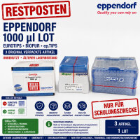 Eppendorf 1000 µl Lot Eurotips Biopur ep.TIPS...